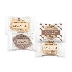 Loison Biscotti monoporzione 4 gusti misti Maraneo, Canestrello Caramel, Bacetto e Cacao 200pz