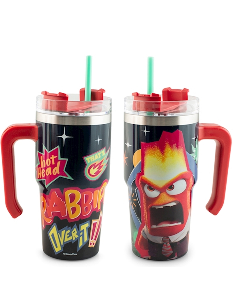 Mug Termica + Cannuccia Acciaio Inox Inside Out RABBIA