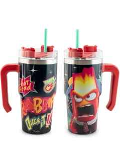 Mug Termica + Cannuccia Acciaio Inox Inside Out RABBIA