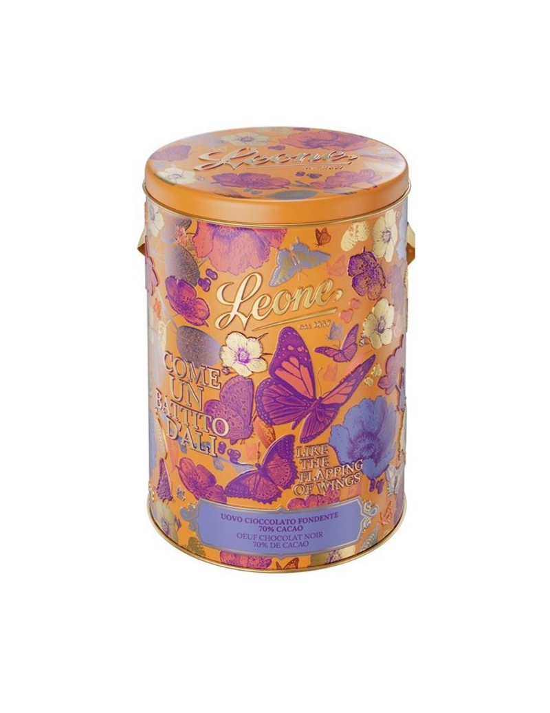 Uovo di Pasqua Cioccolato Fondente Grezzo 70%, Leone