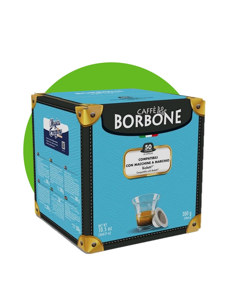 Caffè Borbone 50 capsule compatibili Bialetti, Miscela decaffeinata