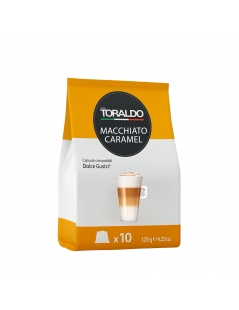 Capsule compatibili Dolce Gusto caffè macchiato al caramello, Toraldo