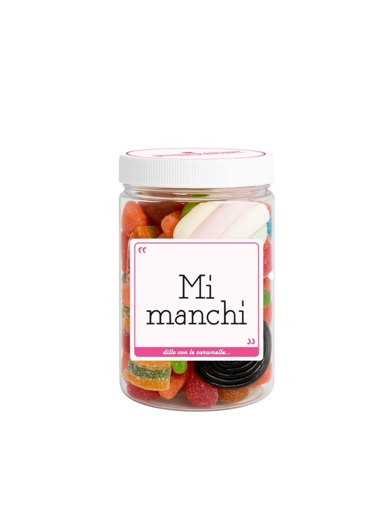 Candy Lovers Dillo Con Le Caramelle "Mi Manchi" Barattolo 200g