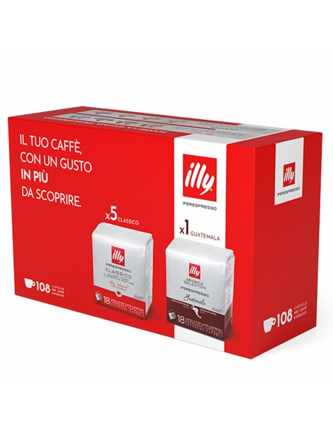 Promo Box Illy Iperespresso5x18 Cps CLASSICO + 1x18 Cps GUATEMALA