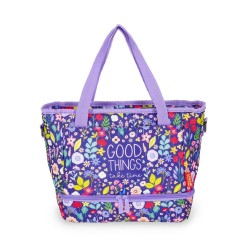Borsa Porta Pranzo Flowers 2 Scomparti, Legami