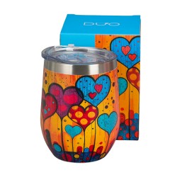 Bicchiere Termico "CUORI MODERNI" in acciaio inox