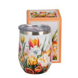 Bicchiere Termico "TULIPANI" acciaio inox, 330 ml