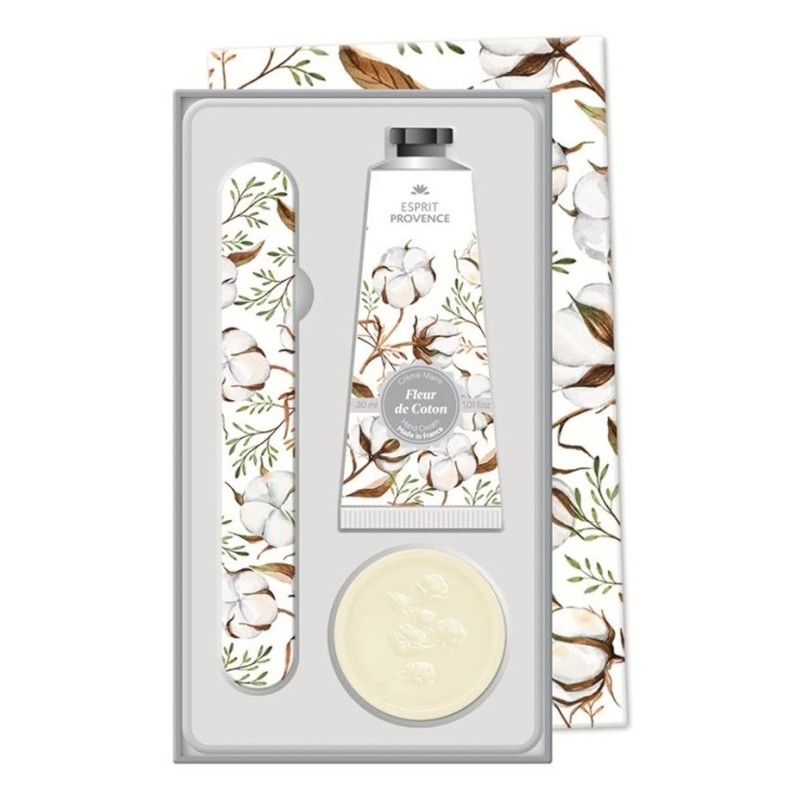 Esprit Provence Cofanetto Mani FIORI DI COTONE - Crema Lima Sapone