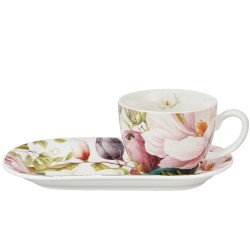 Set Colazione tazza e piattino magnolie