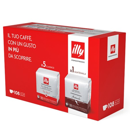 Promo Box Illy Iperespresso5x18 Cps CLASSICO + 1x18 Cps GUATEMALA