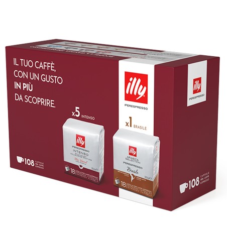 Promo Box Illy Iperespresso5x18 Cps INTENSO + 1x18 Cps BRASILE