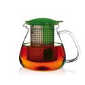 TEIERA IN VETRO CON TAPPO VERDE E FILTRO INTEGRATO 1L