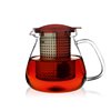 TEIERA IN VETRO CON TAPPO ROSSO E FILTRO INTEGRATO 1L