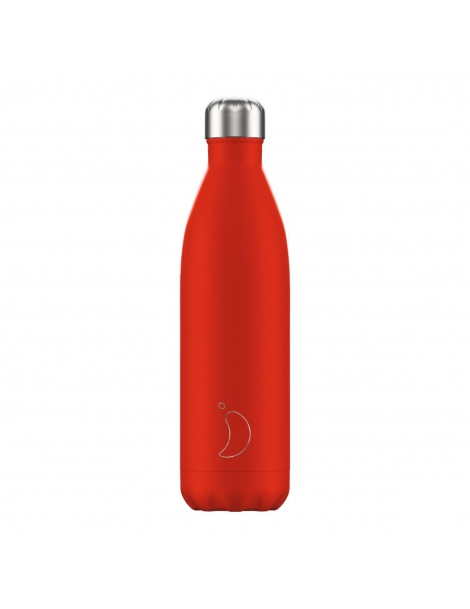 Bottiglie Termiche Chilly's Bottle - Colore Rosso Neon, da 750 ml
