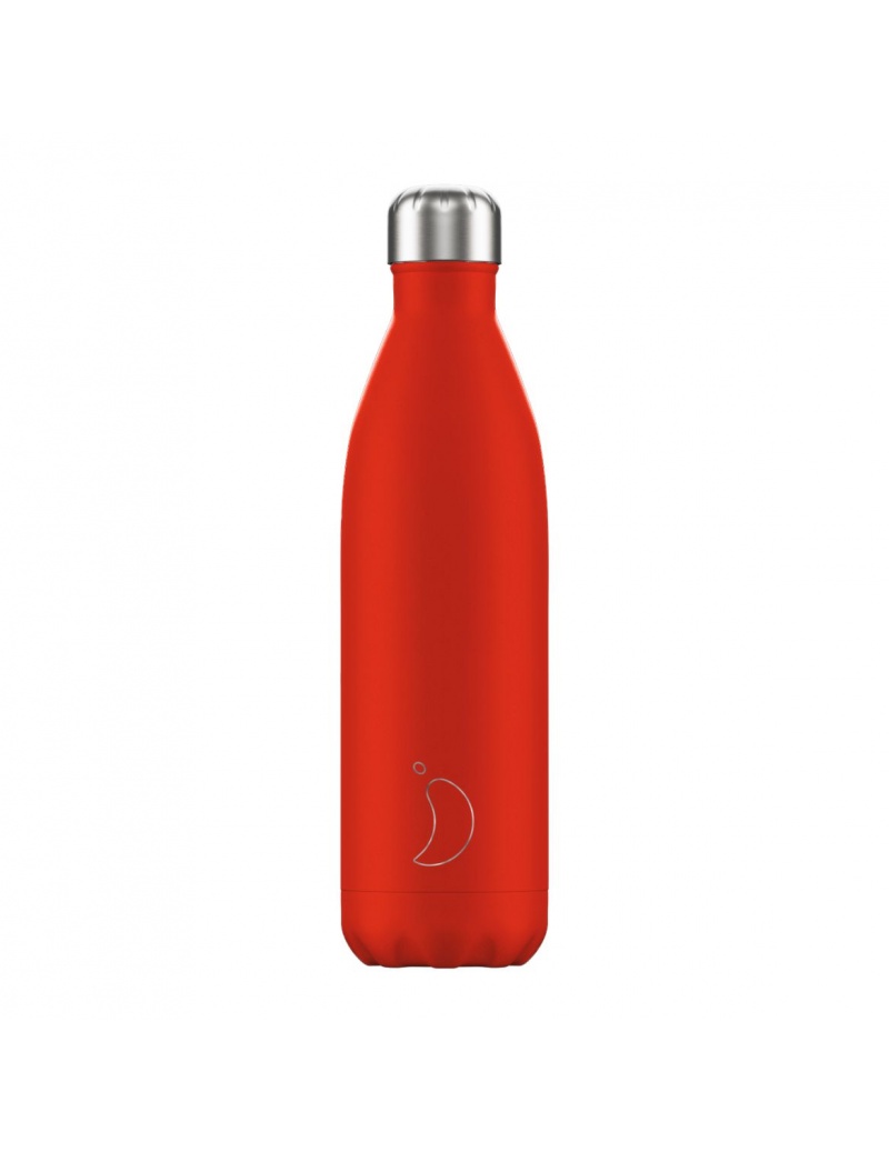 Bottiglie Termiche Chilly's Bottle - Colore Rosso Neon, da 750 ml