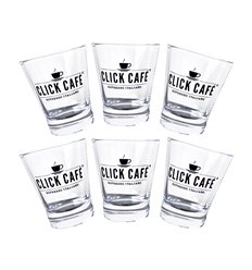 SET 6 BICCHIERINI IN VETRO CLICK CAFE'