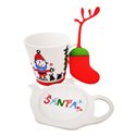MUG MERRY CHRISTMAS CON FILTRO E PIATTINO IN GIFT BOX